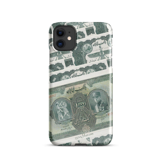 Reza Shah 1000 Rial Banknote Design case for iPhone®