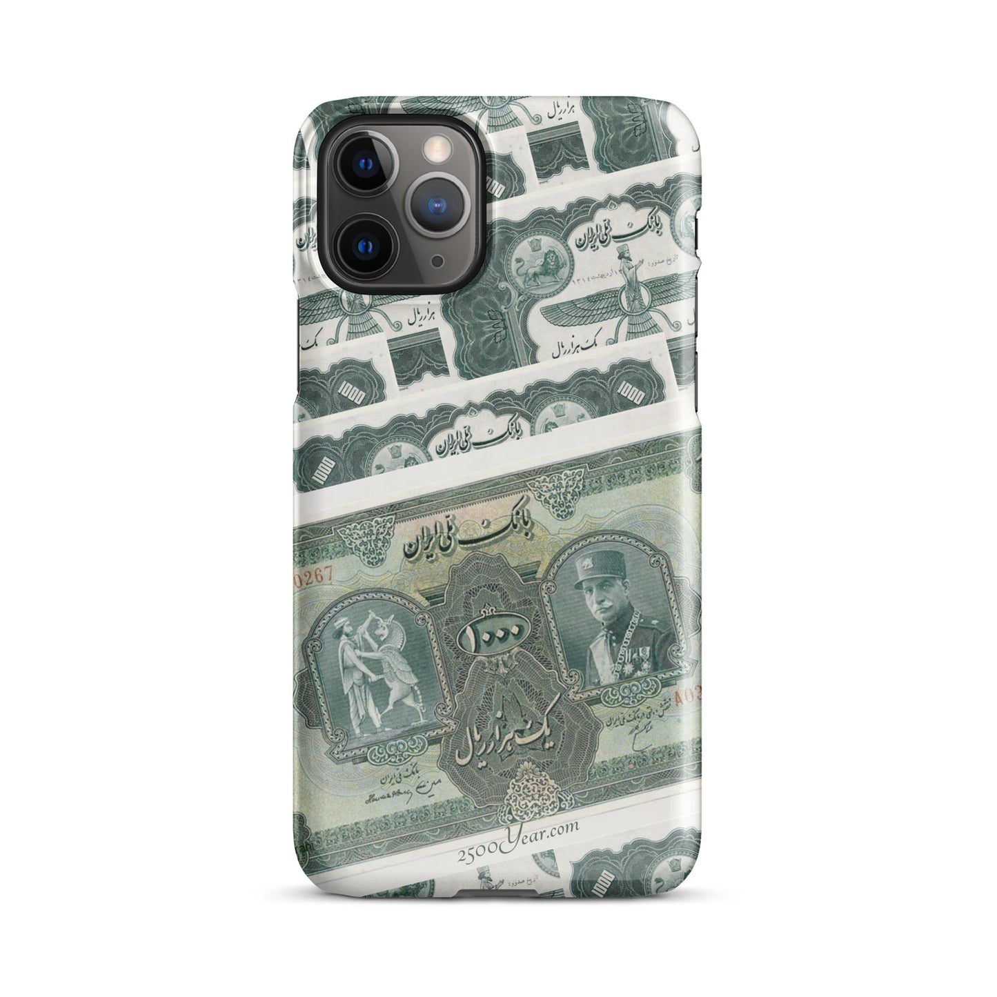 Reza Shah 1000 Rial Banknote Design case for iPhone®