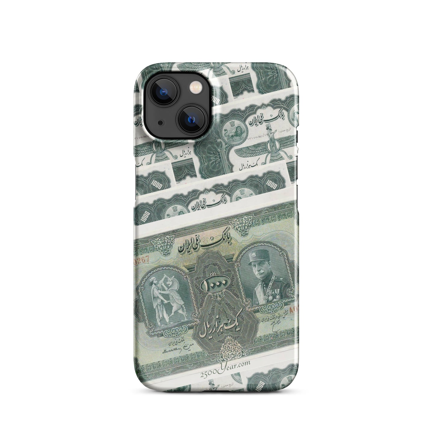 Reza Shah 1000 Rial Banknote Design case for iPhone®