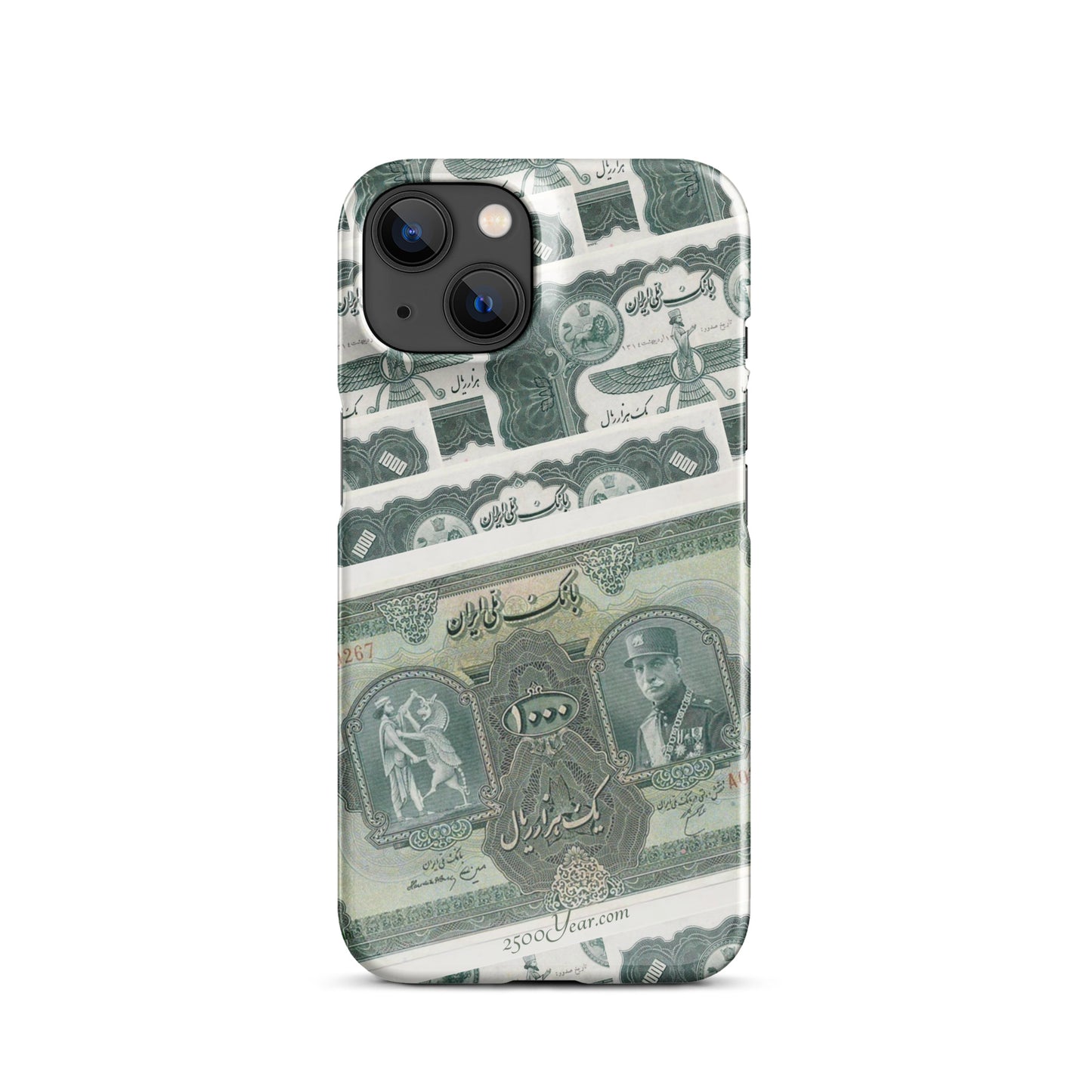 Reza Shah 1000 Rial Banknote Design case for iPhone®