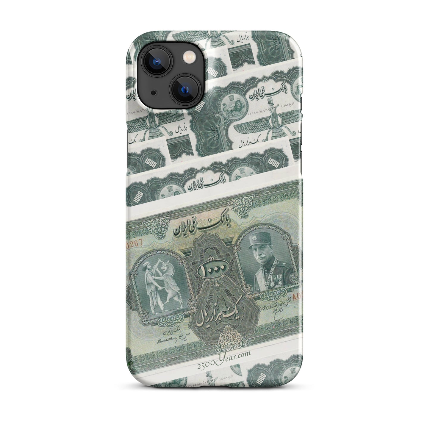 Reza Shah 1000 Rial Banknote Design case for iPhone®