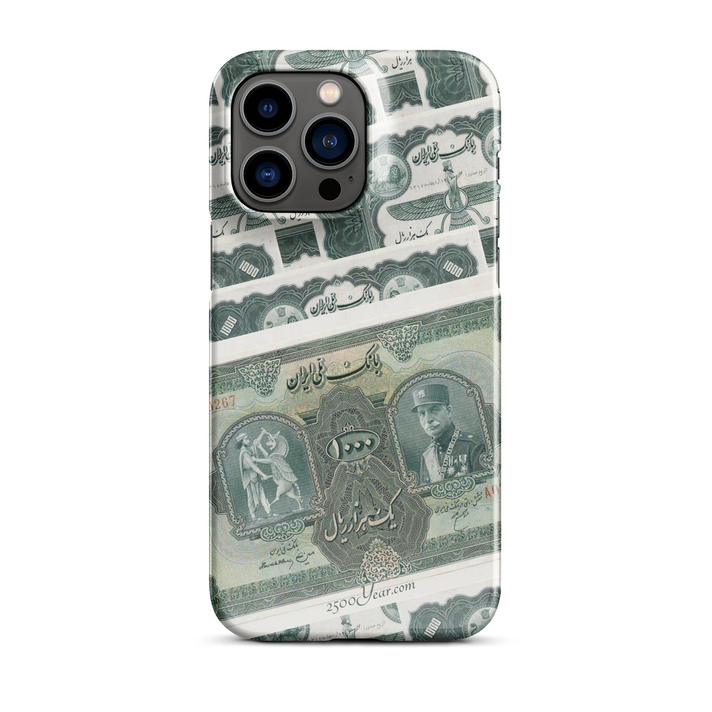 Reza Shah 1000 Rial Banknote Design case for iPhone®