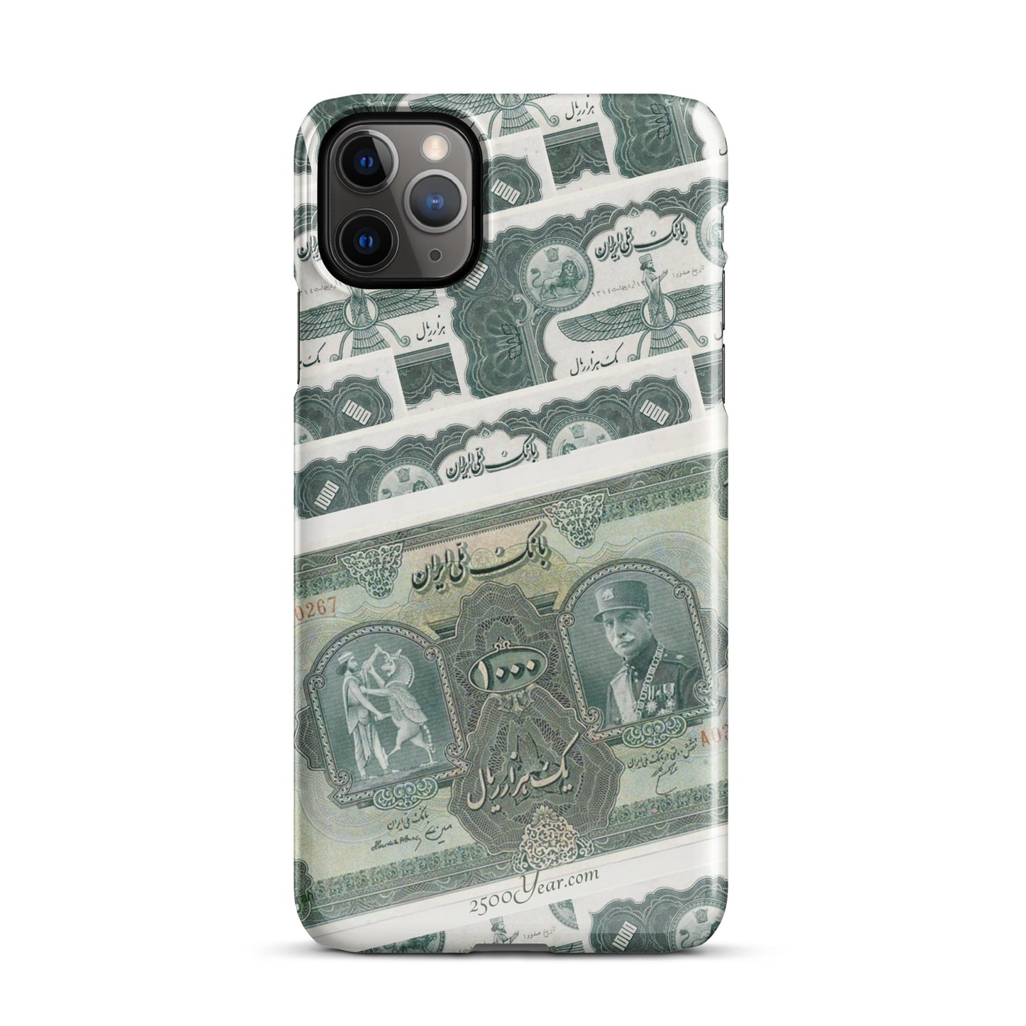 Reza Shah 1000 Rial Banknote Design case for iPhone®