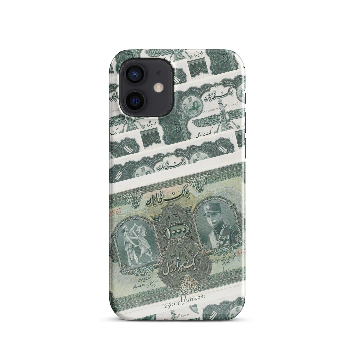Reza Shah 1000 Rial Banknote Design case for iPhone®